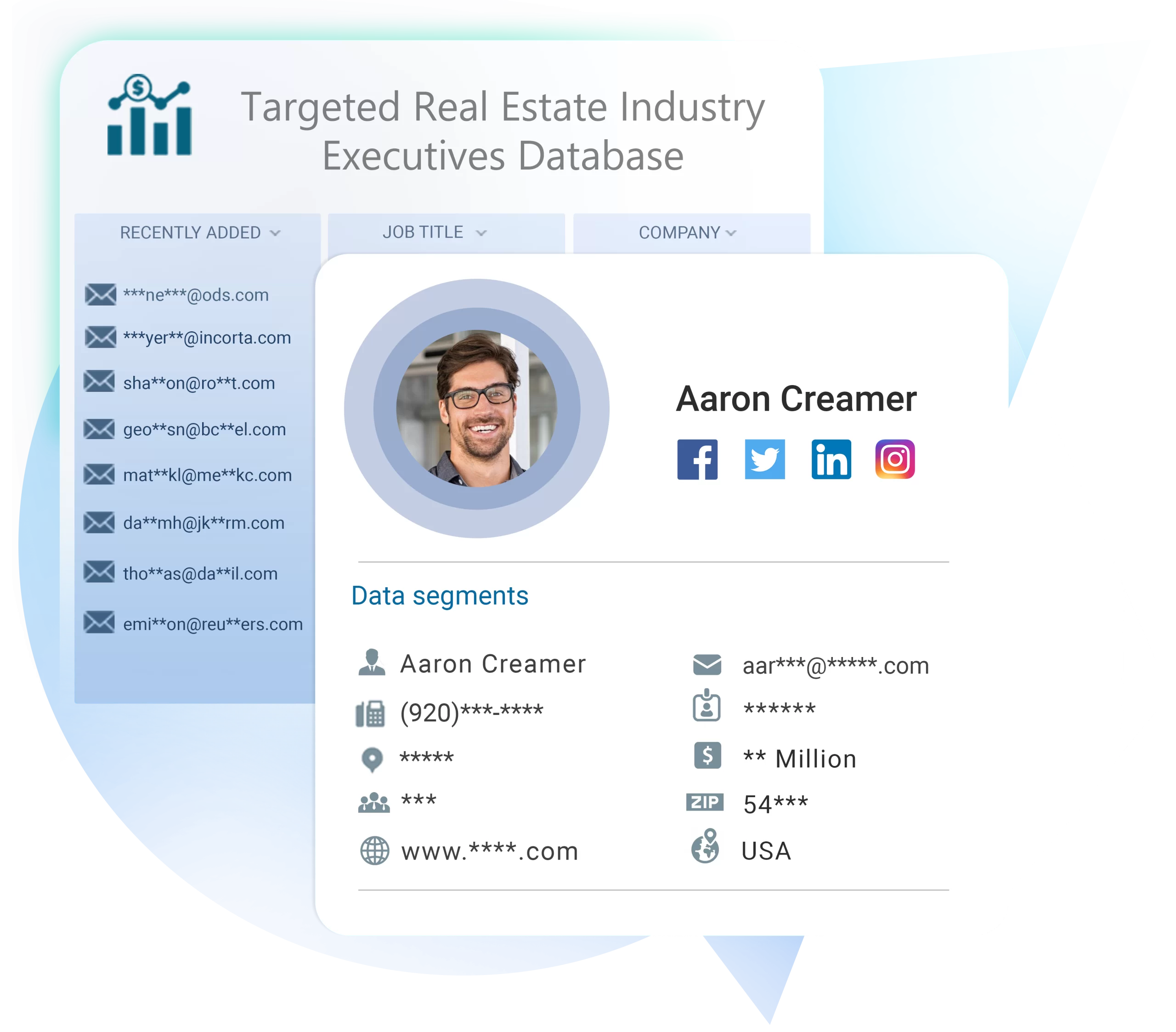 Real Estate Industry Executives Database