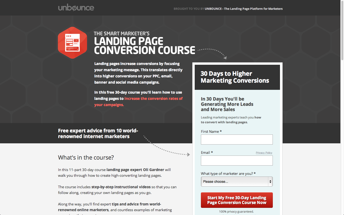 unbounces-educational-email-course-landing-page