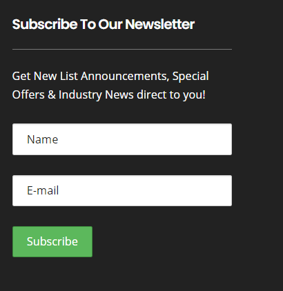 Subscribe to Newsletter