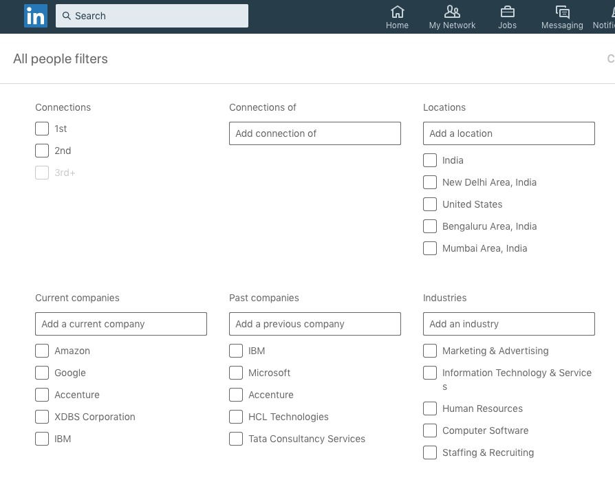 LinkedIn to build a Targeted Prospect List