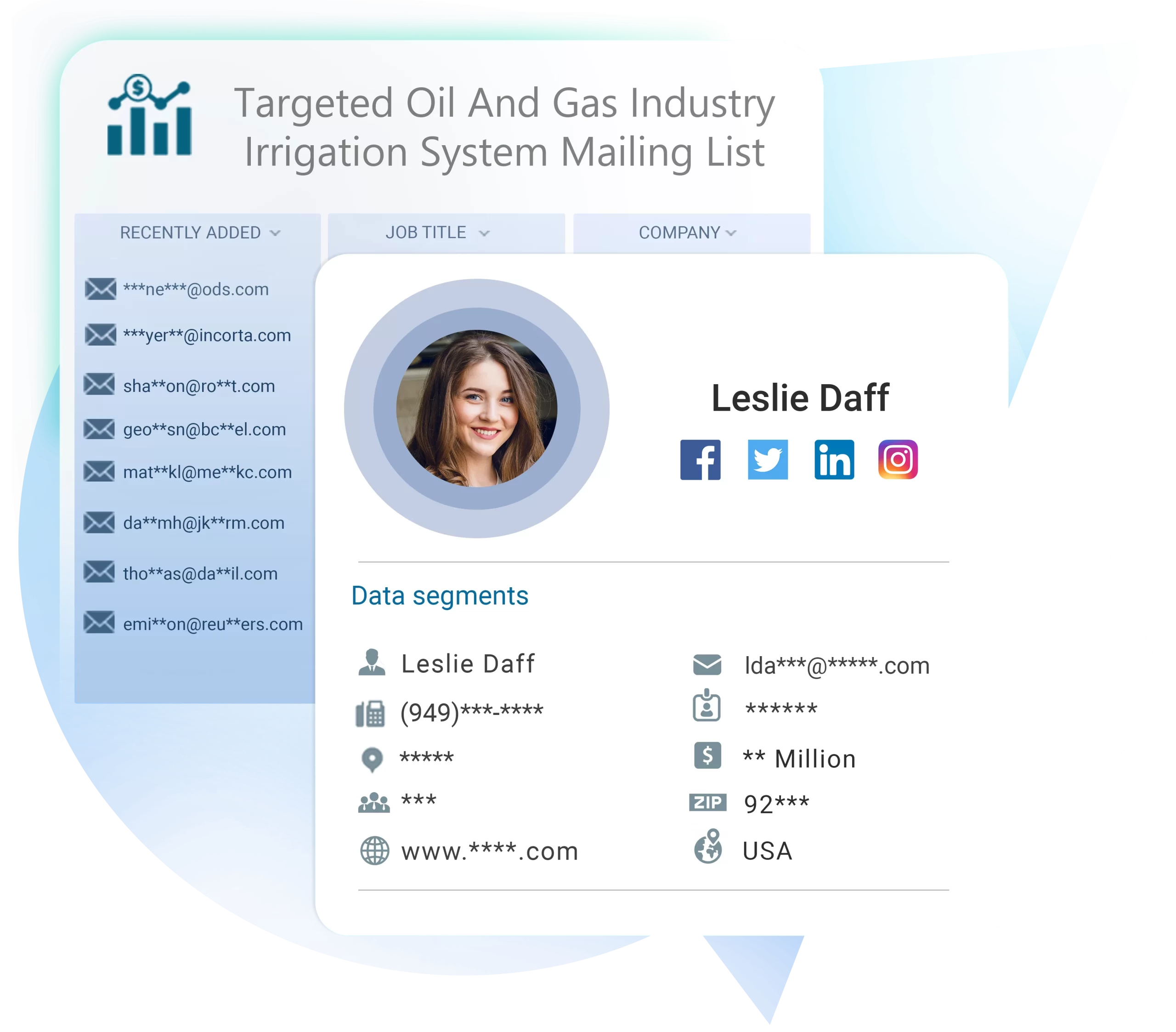 oil and gas industry irrigation system list