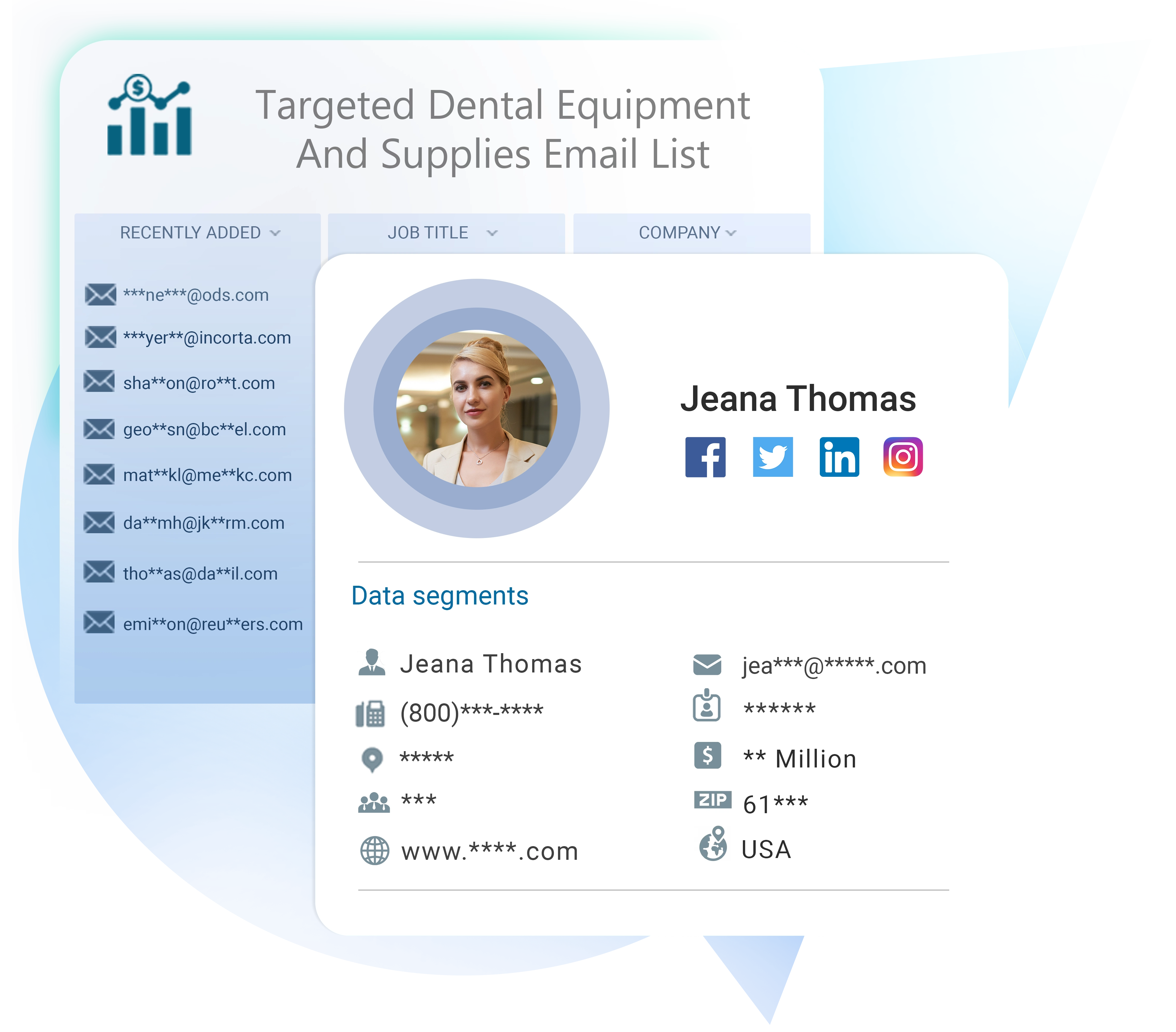 dental equipment manufacturers email list