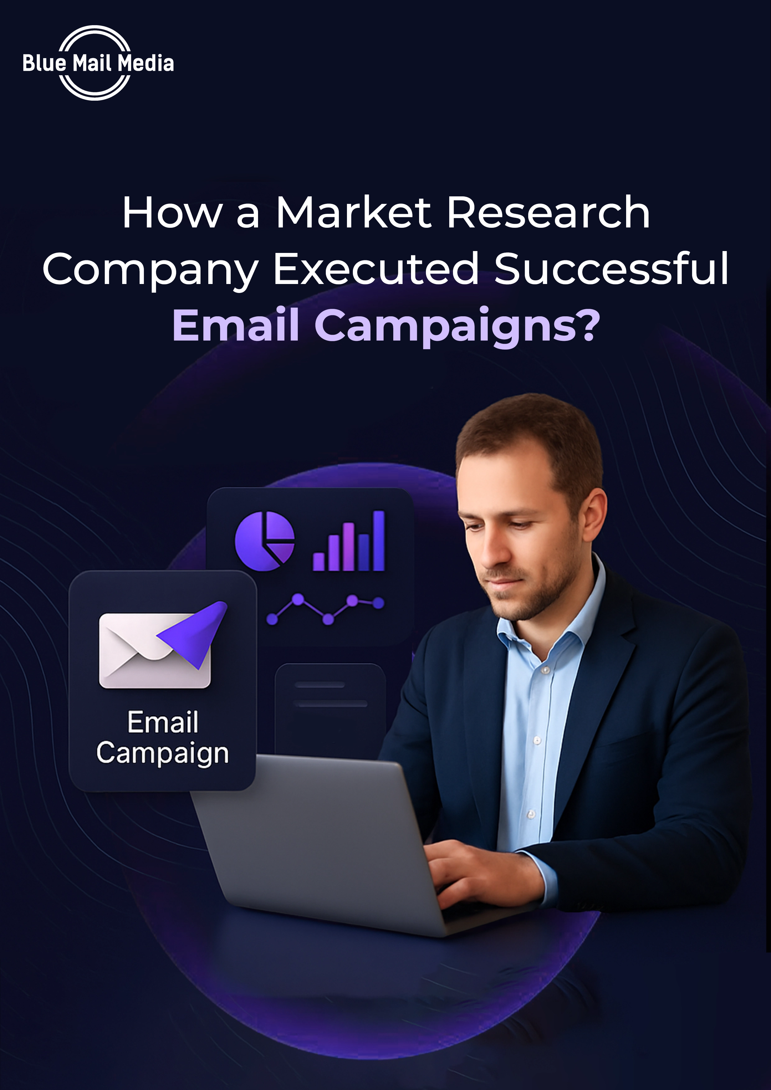 How did Blue Mail Media’s email marketing service and high-quality database help a market research company roll out successful email campaigns?